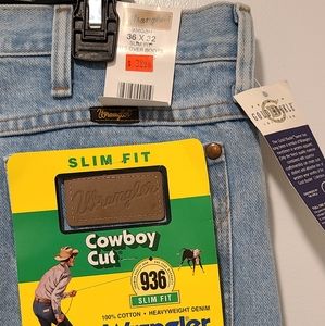 Wrangler 936GBH Slim Fit Cowboy Cut Jeans 36 X 32 BRAND NEW
